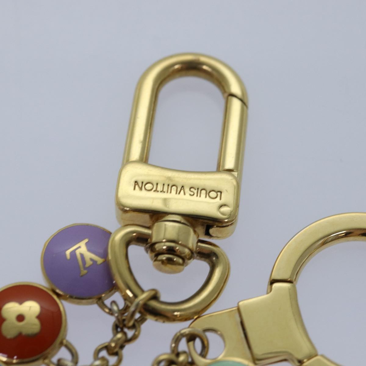 LOUIS VUITTON Monogram Porte Cles Chainne Pastilles Charm M66172 LV 78295