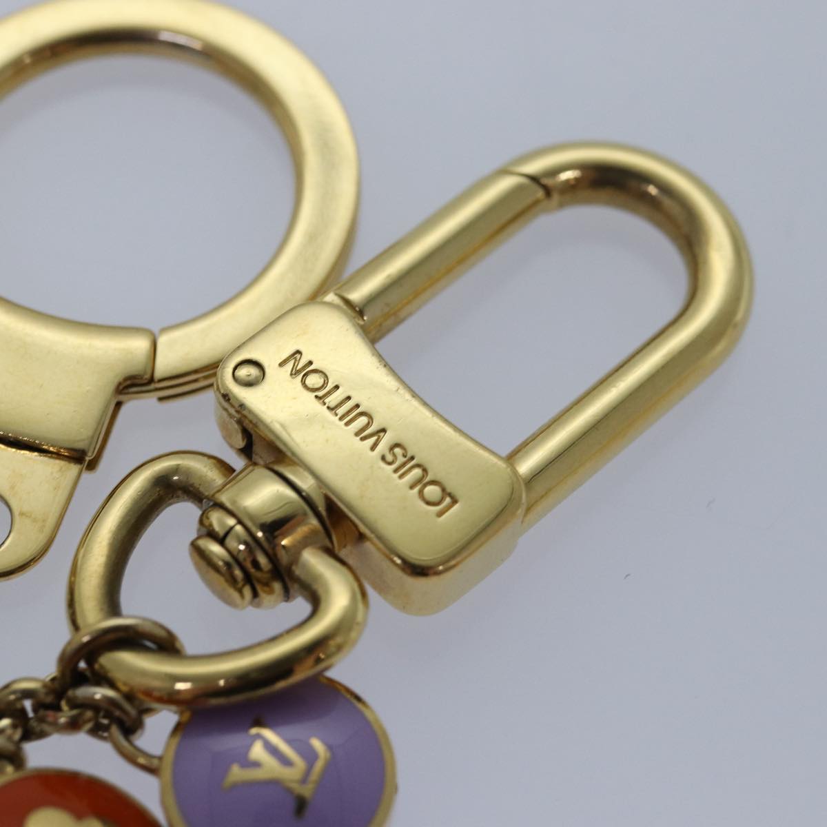 LOUIS VUITTON Monogram Porte Cles Chainne Pastilles Charm M66172 LV 78295
