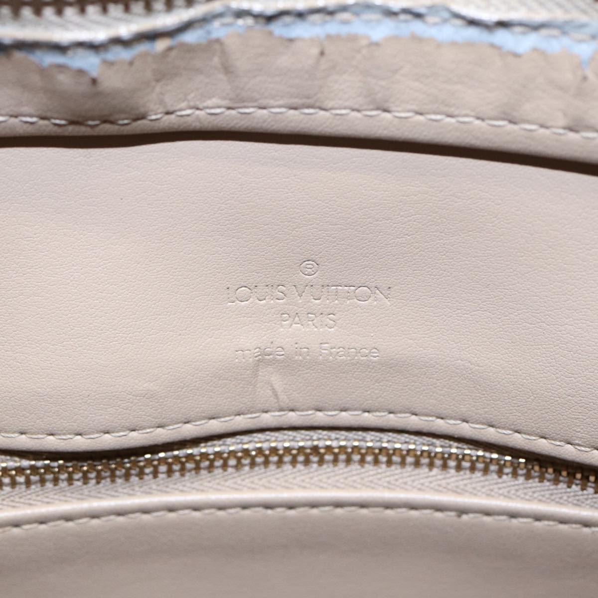 LOUIS VUITTON Monogram Vernis Houston Hand Bag Beige M91004 LV 78296