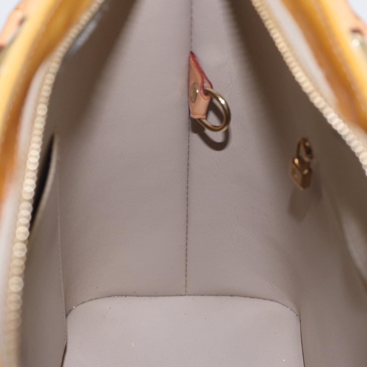 LOUIS VUITTON Monogram Vernis Houston Hand Bag Beige M91004 LV 78296