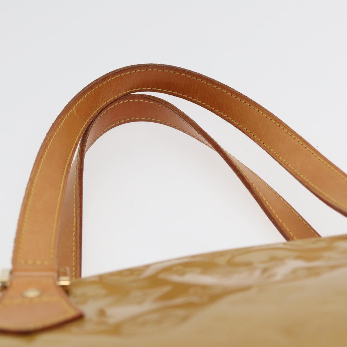 LOUIS VUITTON Monogram Vernis Houston Hand Bag Beige M91004 LV 78296