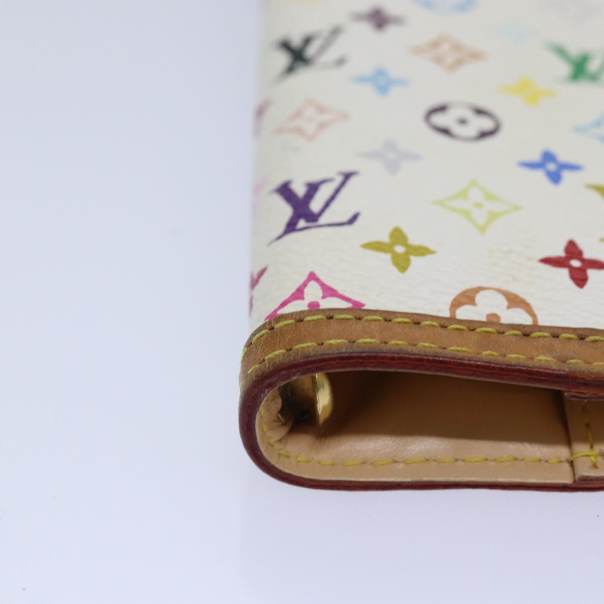 LOUIS VUITTON Multicolor Agenda PM Day Planner Cover White R21074 LV 78352