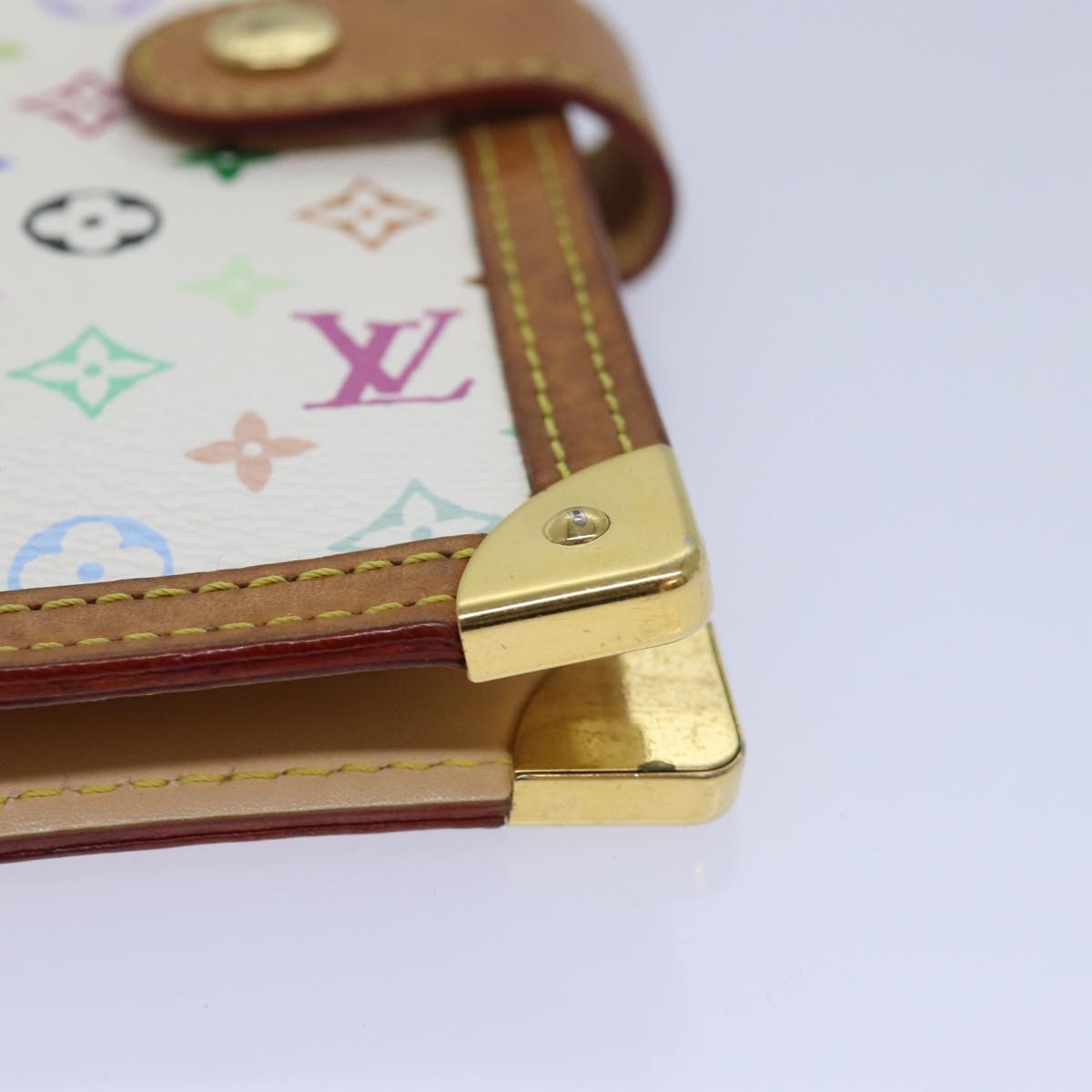 LOUIS VUITTON Multicolor Agenda PM Day Planner Cover White R21074 LV 78352