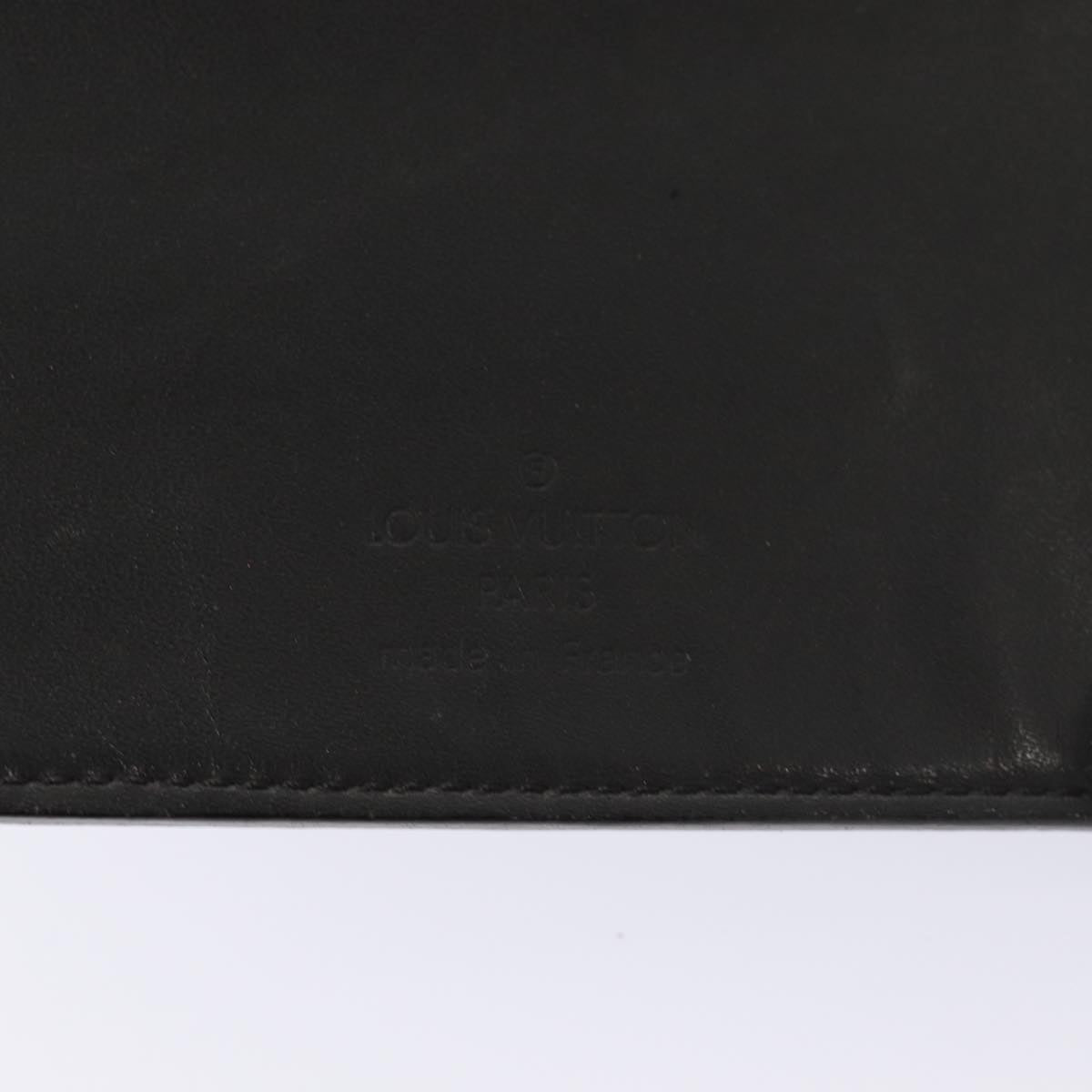 LOUIS VUITTON Monogram Mat Agenda MM Day Planner Cover Black R20925 78381