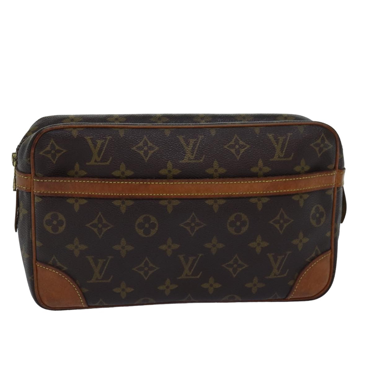 LOUIS VUITTON Monogram Compiegne 28 Clutch Bag M51845 LV 78388