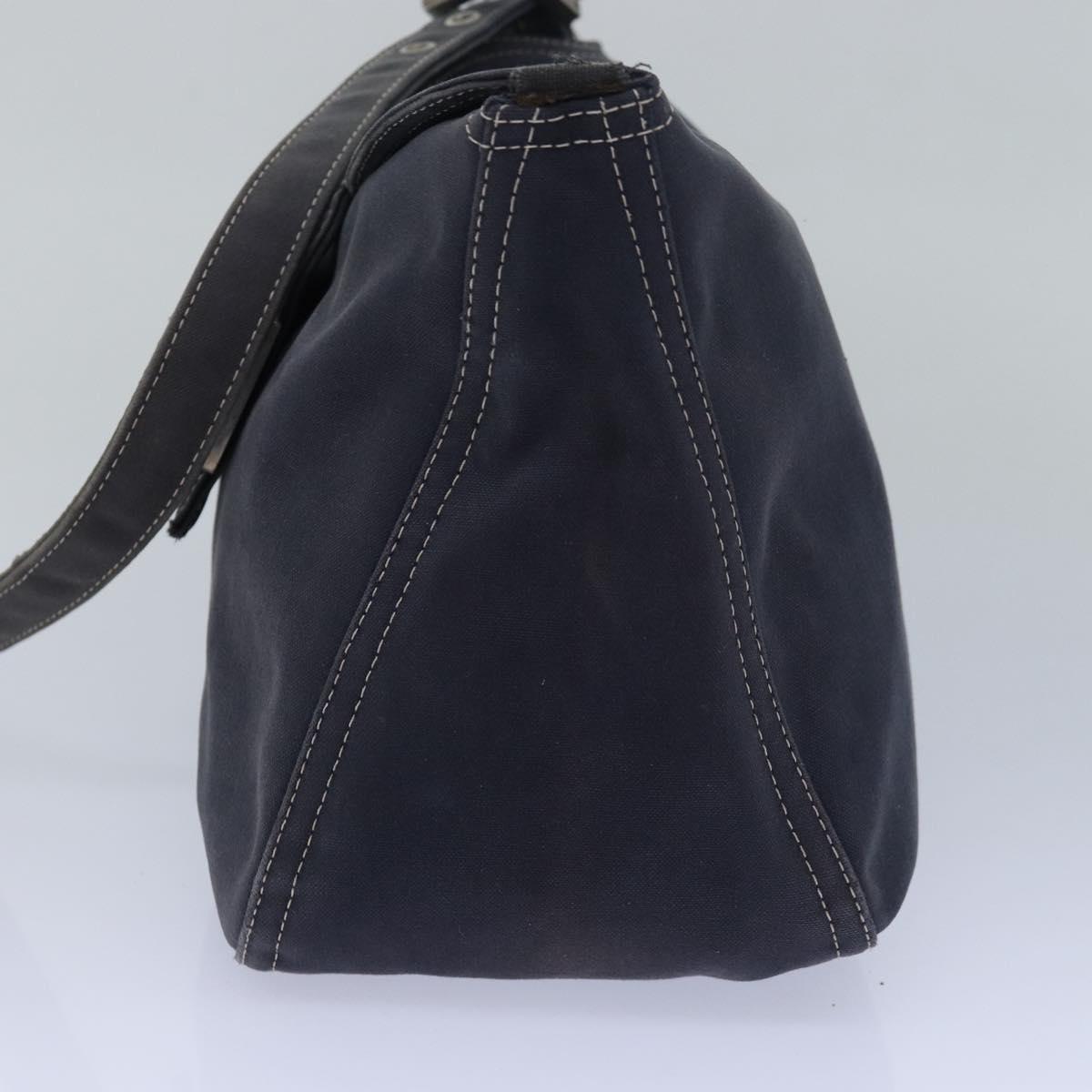 Luxury Fendi Mamma Baguette Shoulder Bag Canvas Gray78396