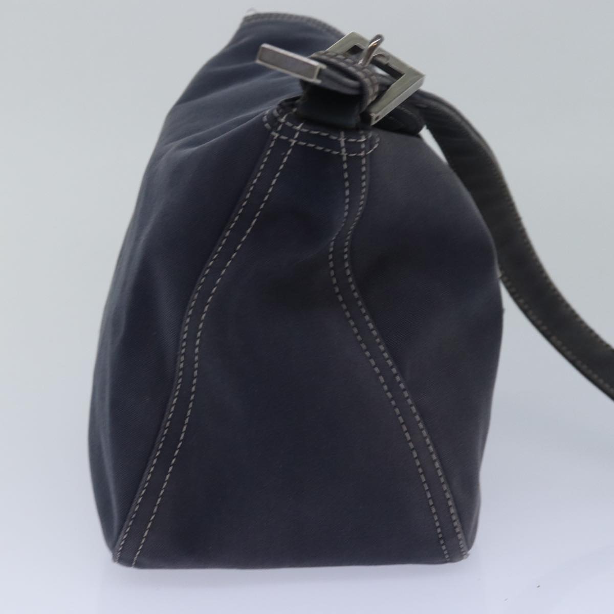 Luxury Fendi Mamma Baguette Shoulder Bag Canvas Gray78396