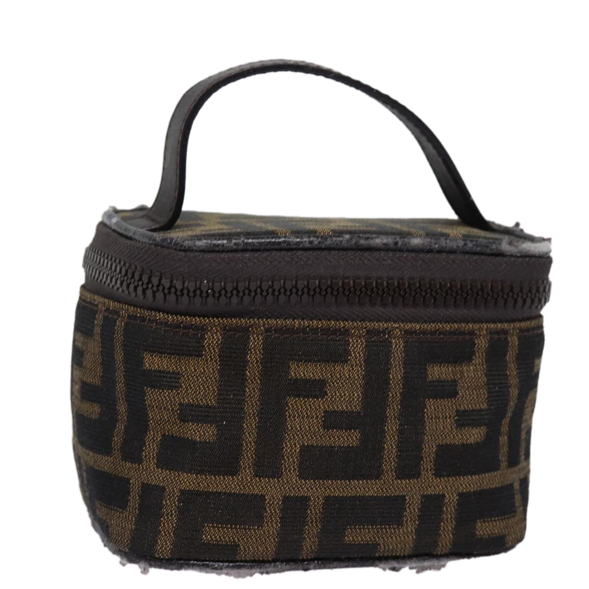 Luxury Fendi Zucca Canvas Vanity Pouch Brown Black78406