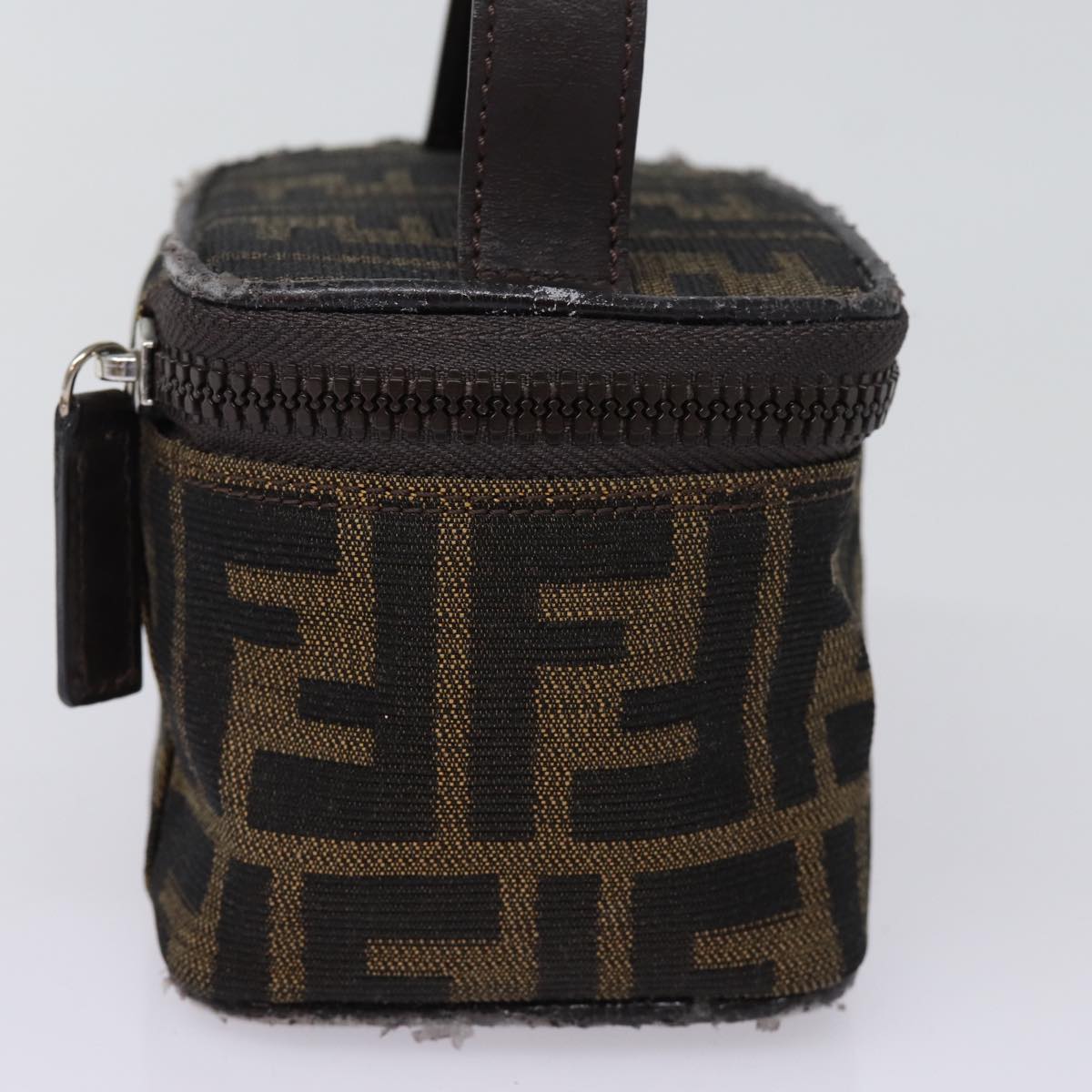 Luxury Fendi Zucca Canvas Vanity Pouch Brown Black78406