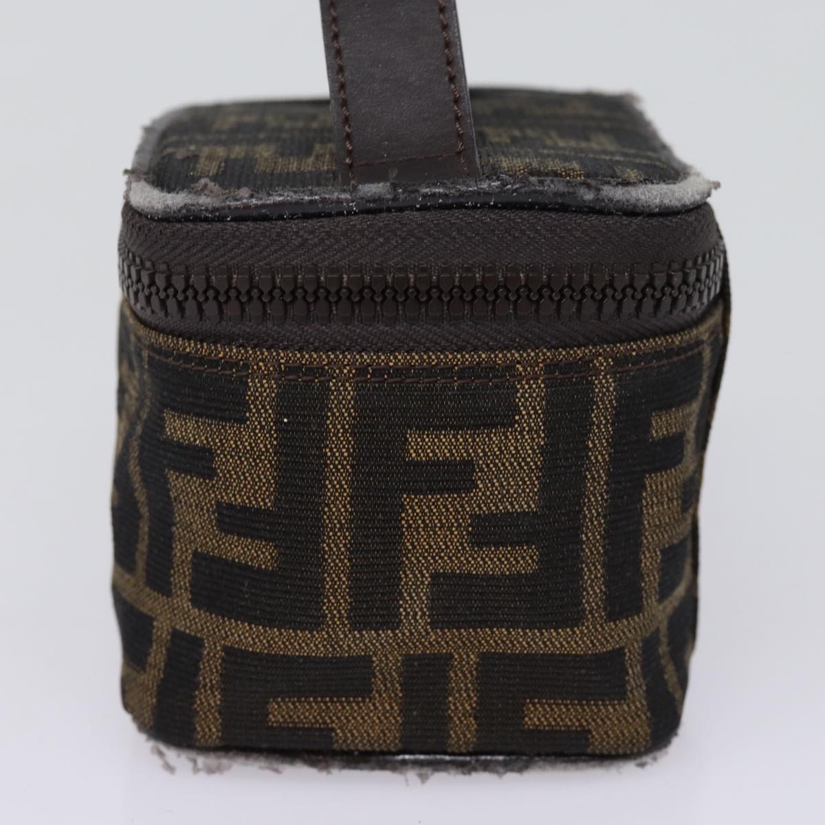 Luxury Fendi Zucca Canvas Vanity Pouch Brown Black78406