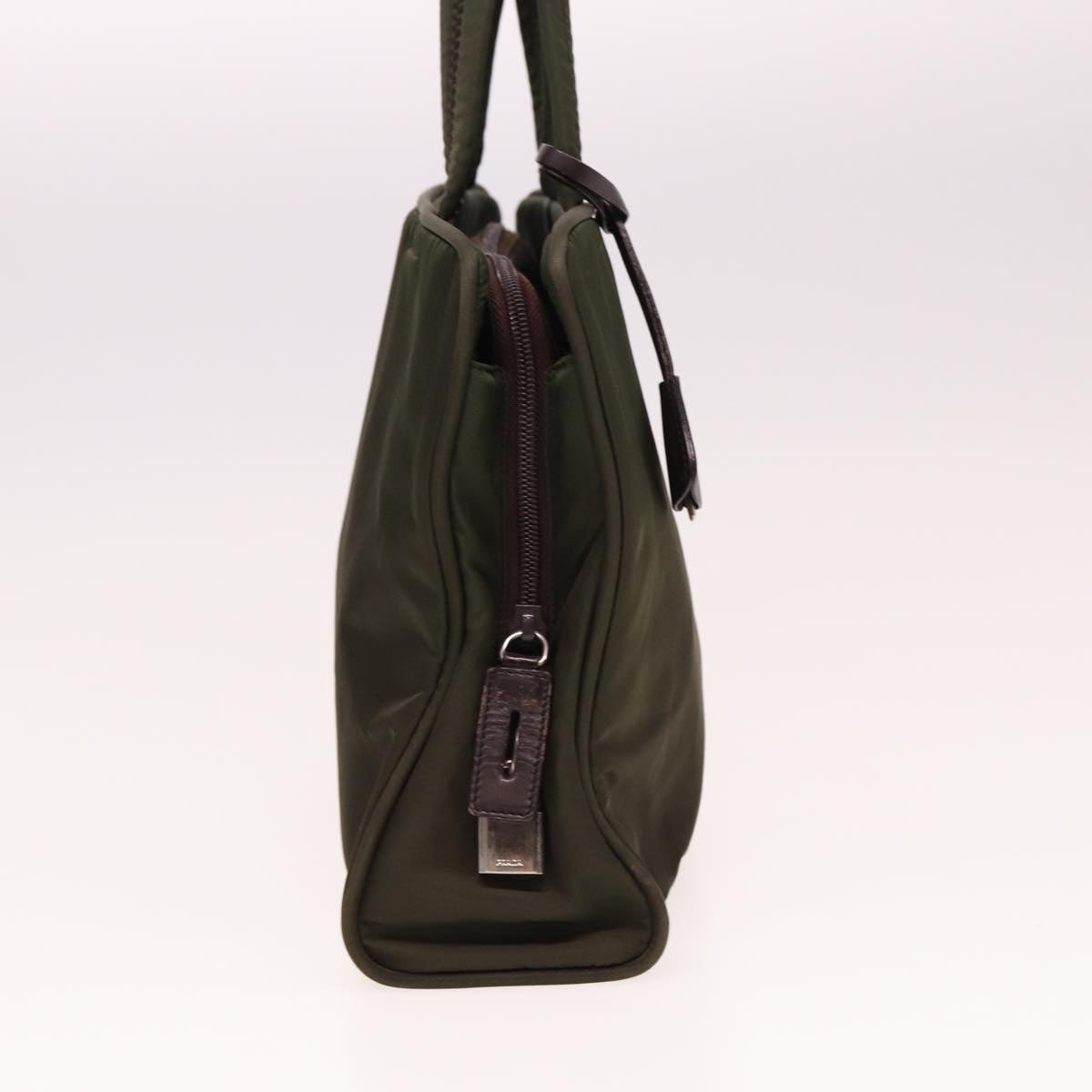 Luxury PradaHand Bag Nylon Khaki 78419