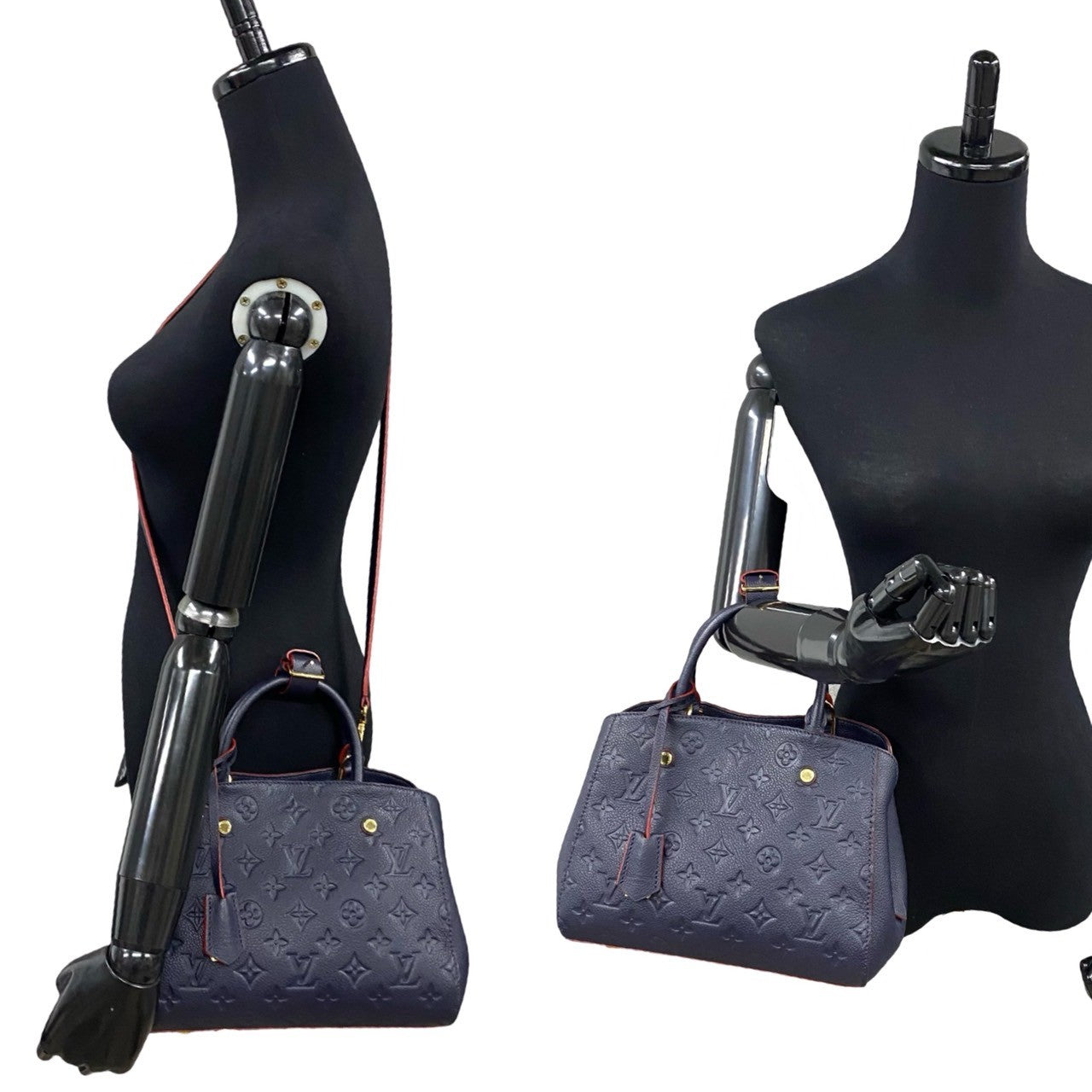 LOUIS VUITTON Shoulder Bag Monogram Ann Platt Navy Monogram Ann Platt Montaigne BB