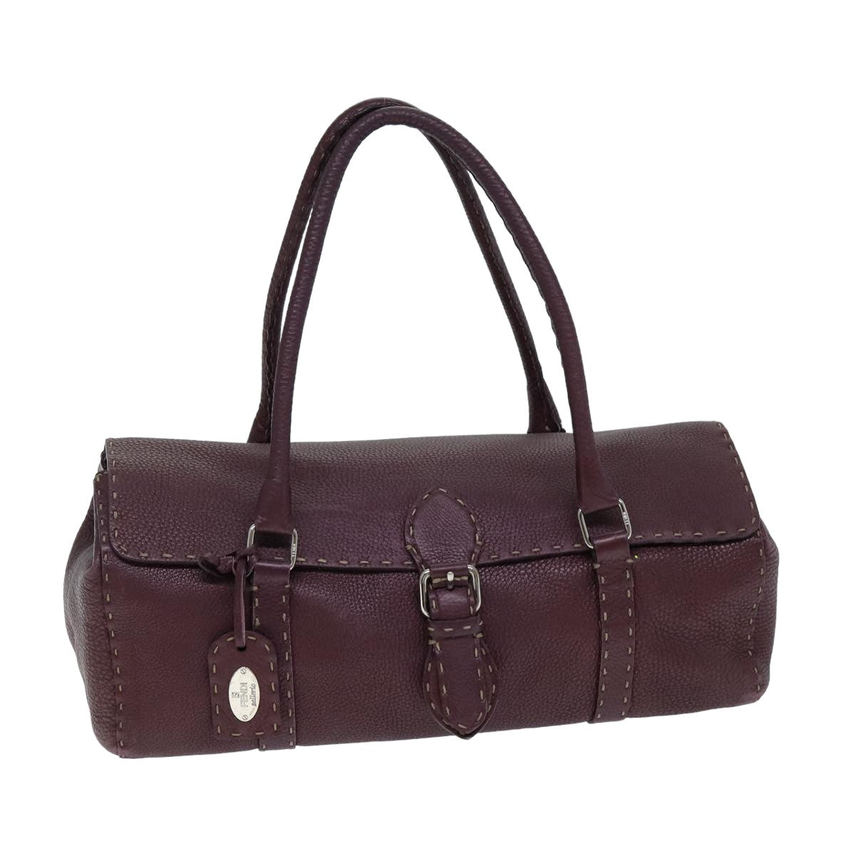 Luxury Fendi Celeria Shoulder Bag Leather Purple78534