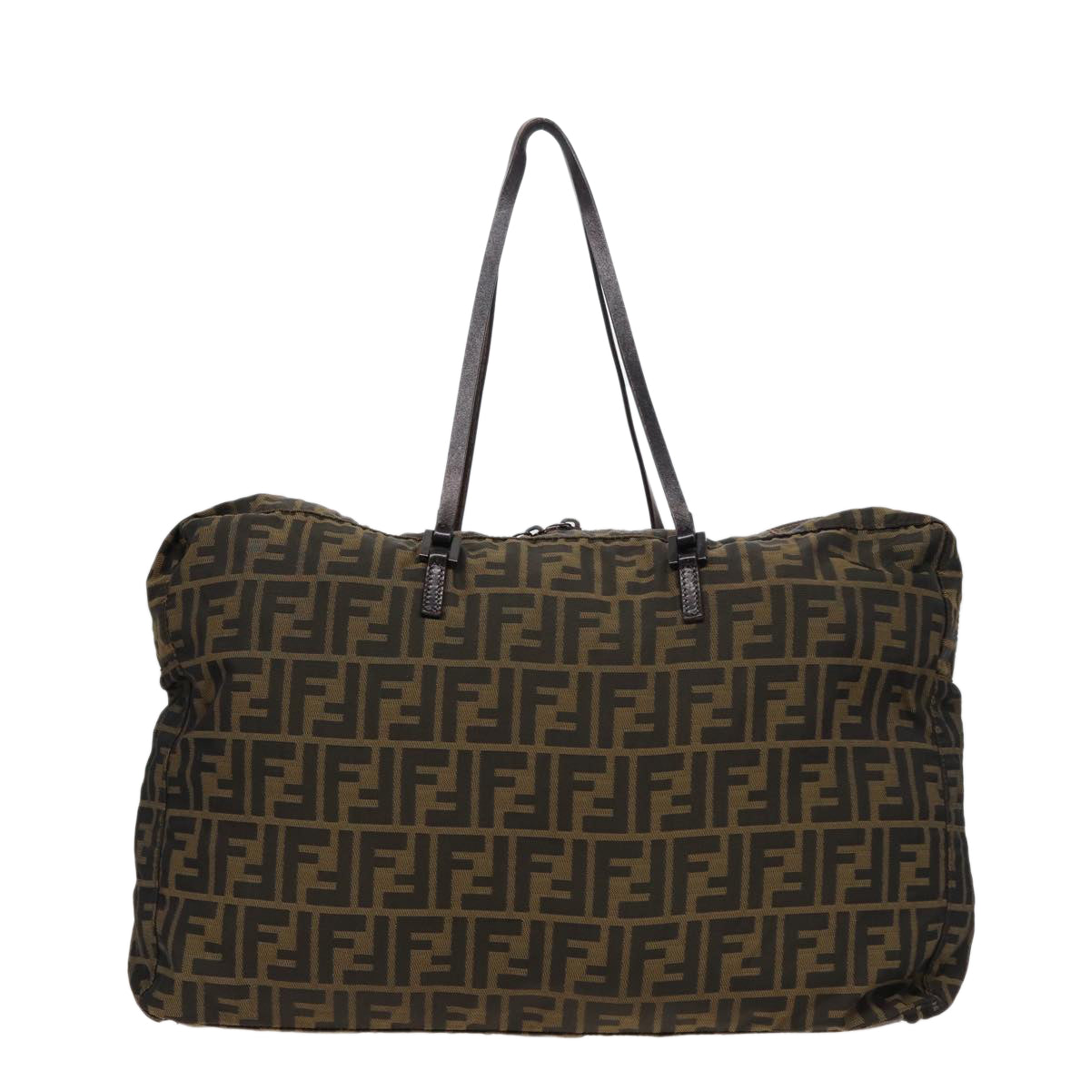 Luxury Fendi Zucca Canvas Shoulder Bag Brown Black78535