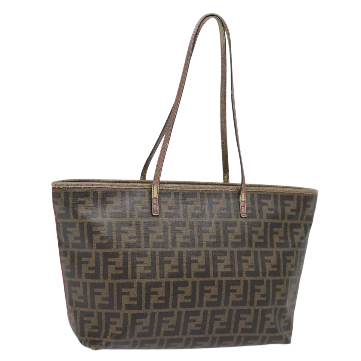 Luxury Fendi Zucca Canvas Tote Bag Brown Black gold78563