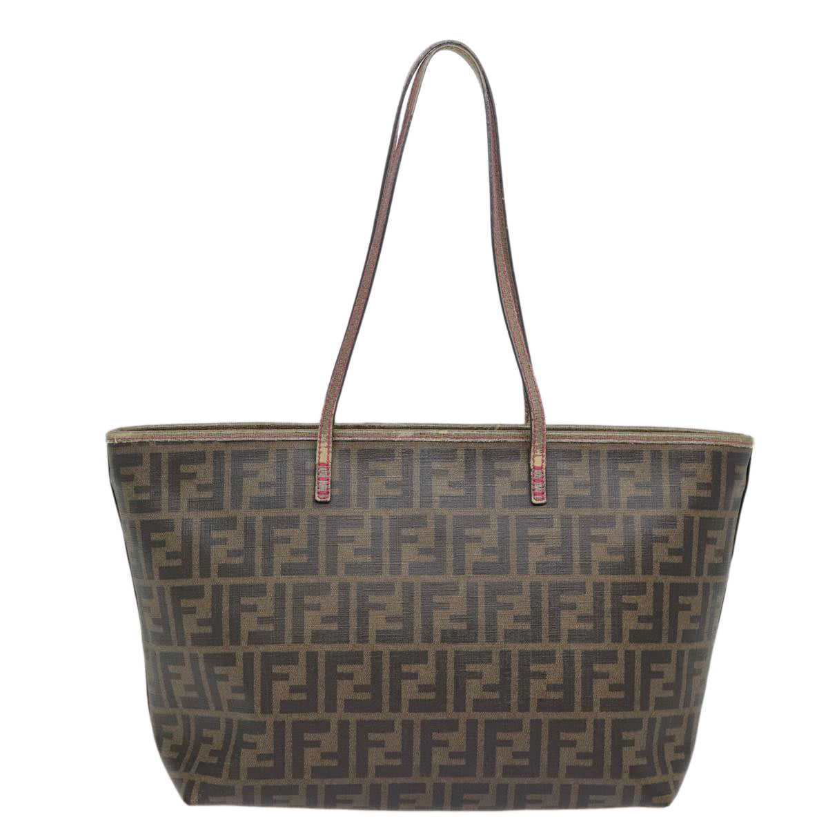 Luxury Fendi Zucca Canvas Tote Bag Brown Black gold78563