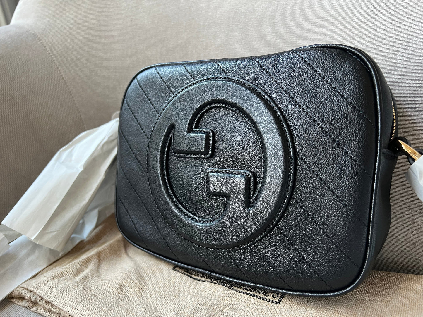 Luxury Gucci Trending 2025 Black Small Blondie Shoulder Bag