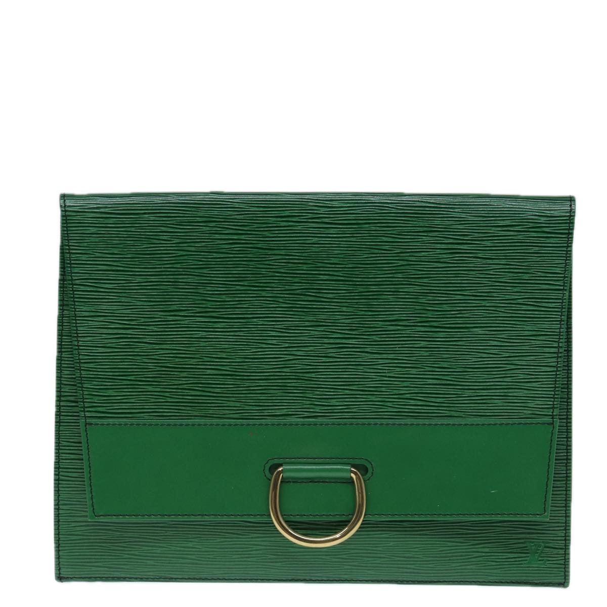 LOUIS VUITTON Epi Jena Clutch Bag Green M52724 LV 78574