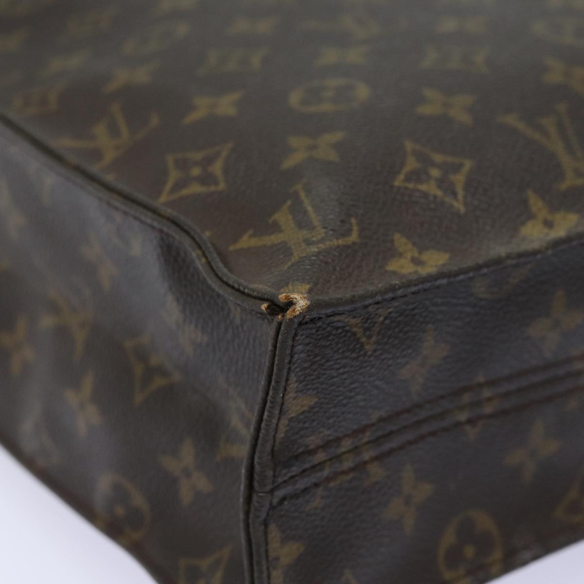 LOUIS VUITTON Monogram Sac Plat Hand Bag M51140 LV 78583