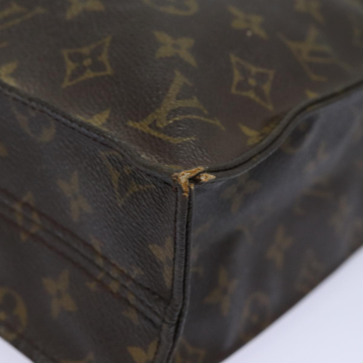 LOUIS VUITTON Monogram Sac Plat Hand Bag M51140 LV 78583
