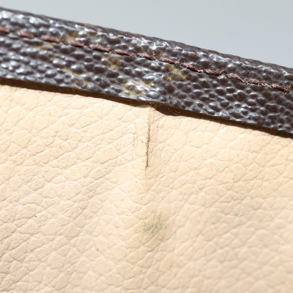 LOUIS VUITTON Monogram Sac Plat Hand Bag M51140 LV 78583