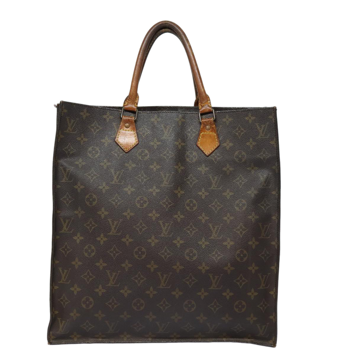 LOUIS VUITTON Monogram Sac Plat Hand Bag M51140 LV 78583
