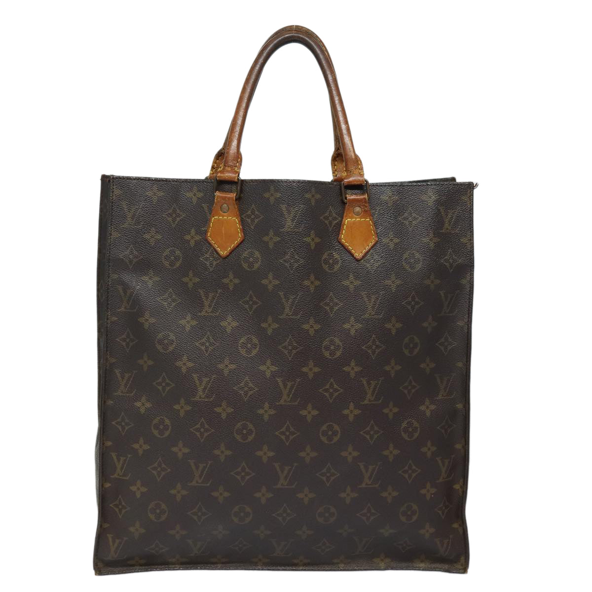 LOUIS VUITTON Monogram Sac Plat Hand Bag M51140 LV 78583