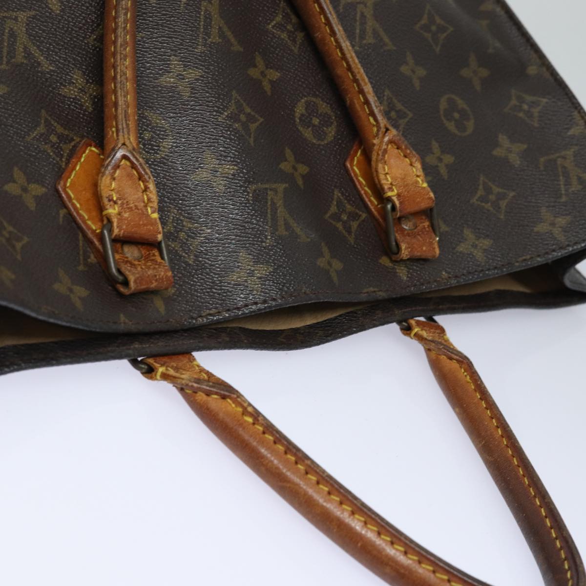 LOUIS VUITTON Monogram Sac Plat Hand Bag M51140 LV 78583