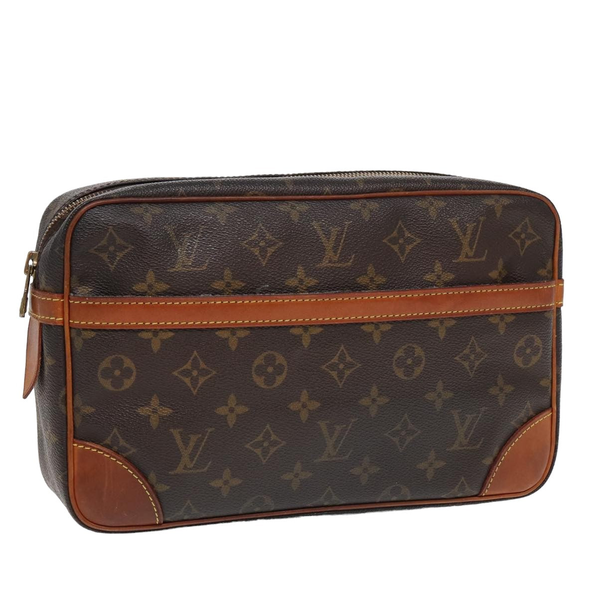 LOUIS VUITTON Monogram Compiegne 28 Clutch Bag M51845 LV 78592