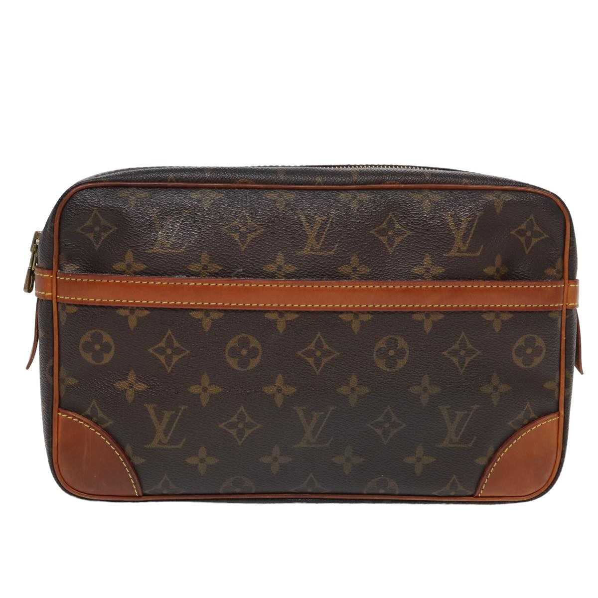 LOUIS VUITTON Monogram Compiegne 28 Clutch Bag M51845 LV 78592