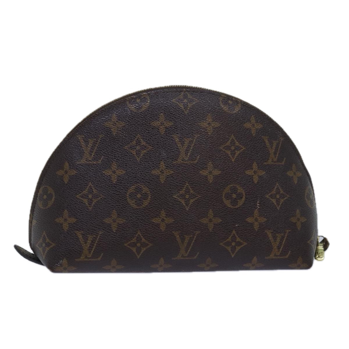 LOUIS VUITTON Monogram Trousse Demi Ronde Cosmetic Pouch M47520 LV 78650