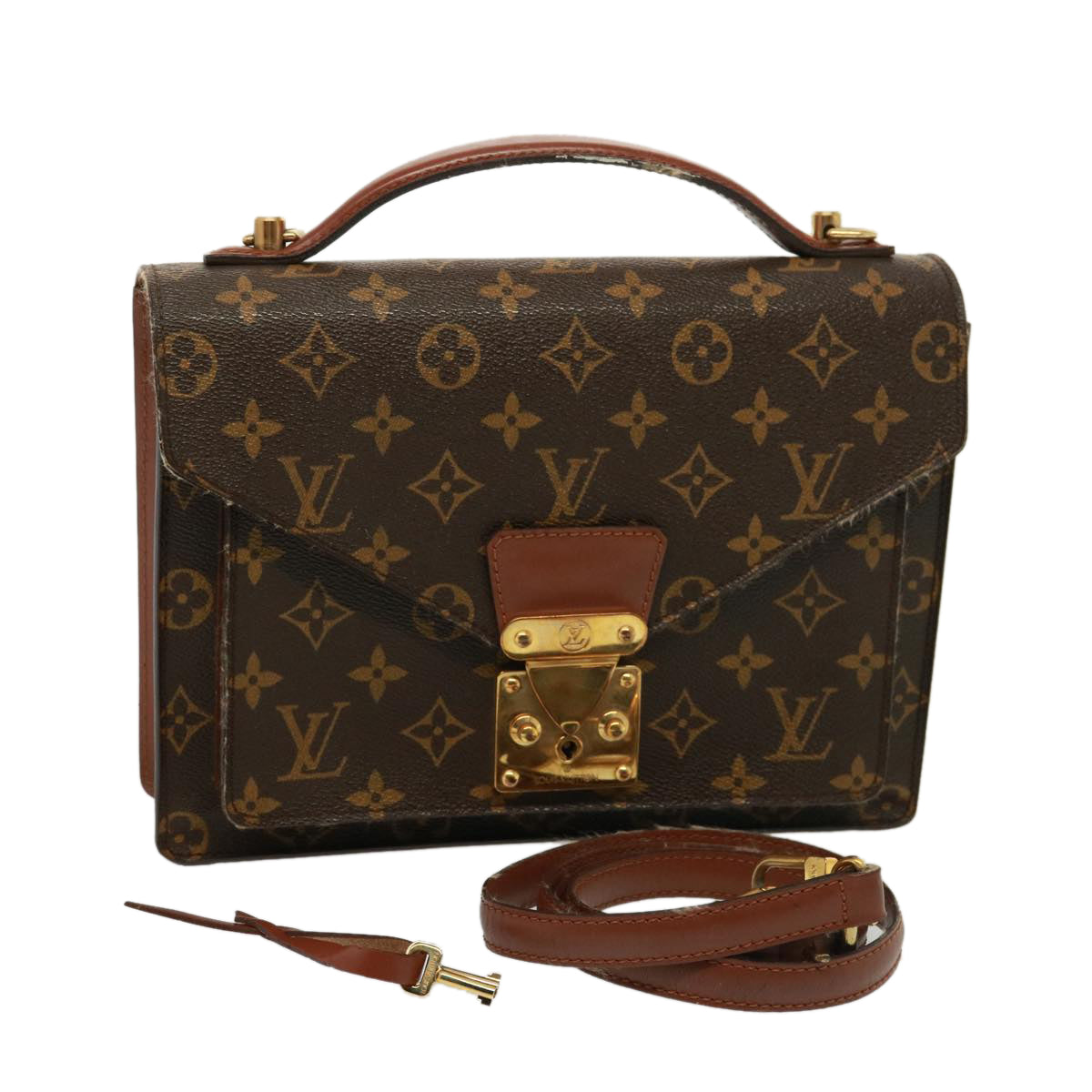 LOUIS VUITTON Monogram Monceau 26 Shoulder Bag M51187 LV 78670
