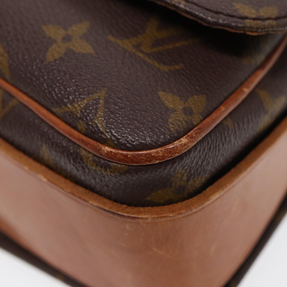 LOUIS VUITTON Monogram Cartouchiere MM Shoulder Bag Vintage M51253 LV 78689