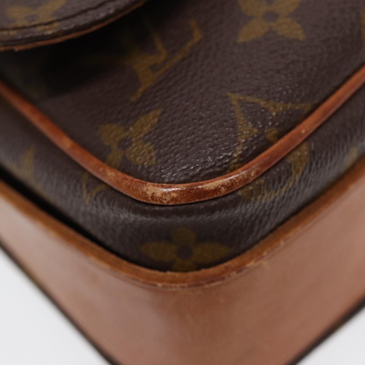 LOUIS VUITTON Monogram Cartouchiere MM Shoulder Bag Vintage M51253 LV 78689