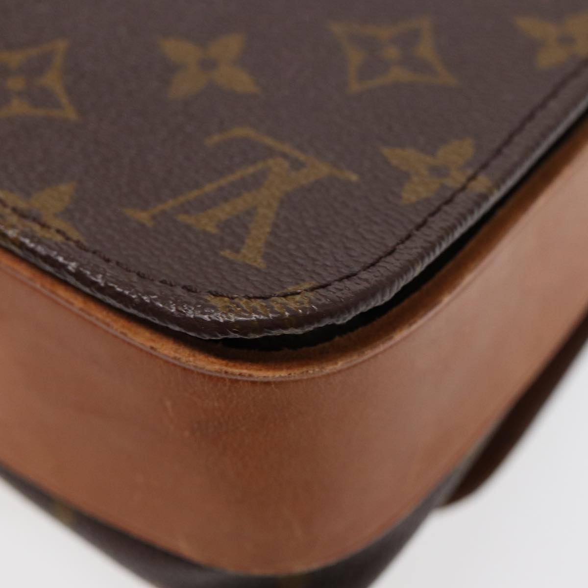 LOUIS VUITTON Monogram Cartouchiere MM Shoulder Bag Vintage M51253 LV 78689