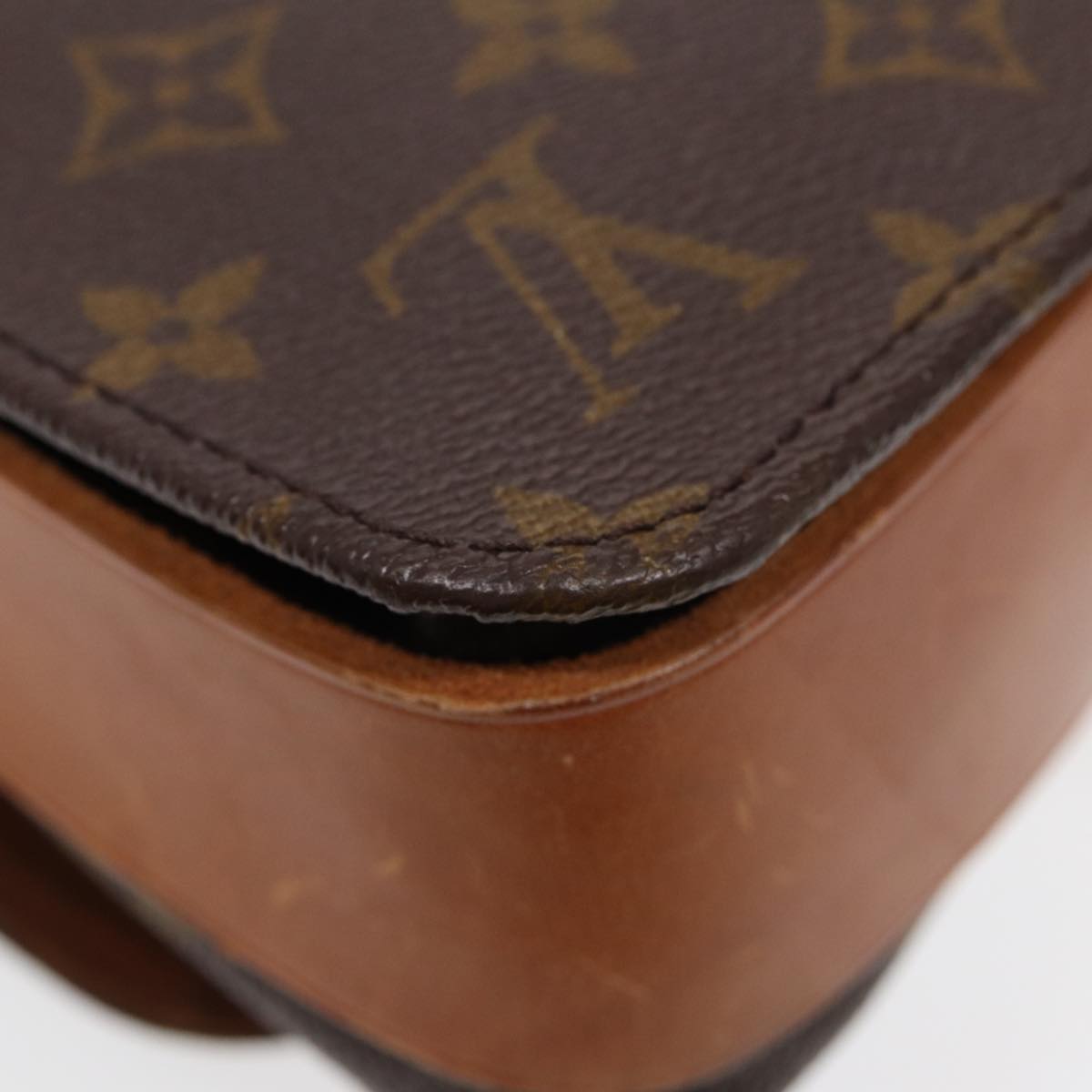 LOUIS VUITTON Monogram Cartouchiere MM Shoulder Bag Vintage M51253 LV 78689