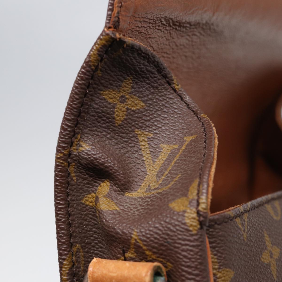 LOUIS VUITTON Monogram Cartouchiere MM Shoulder Bag Vintage M51253 LV 78689