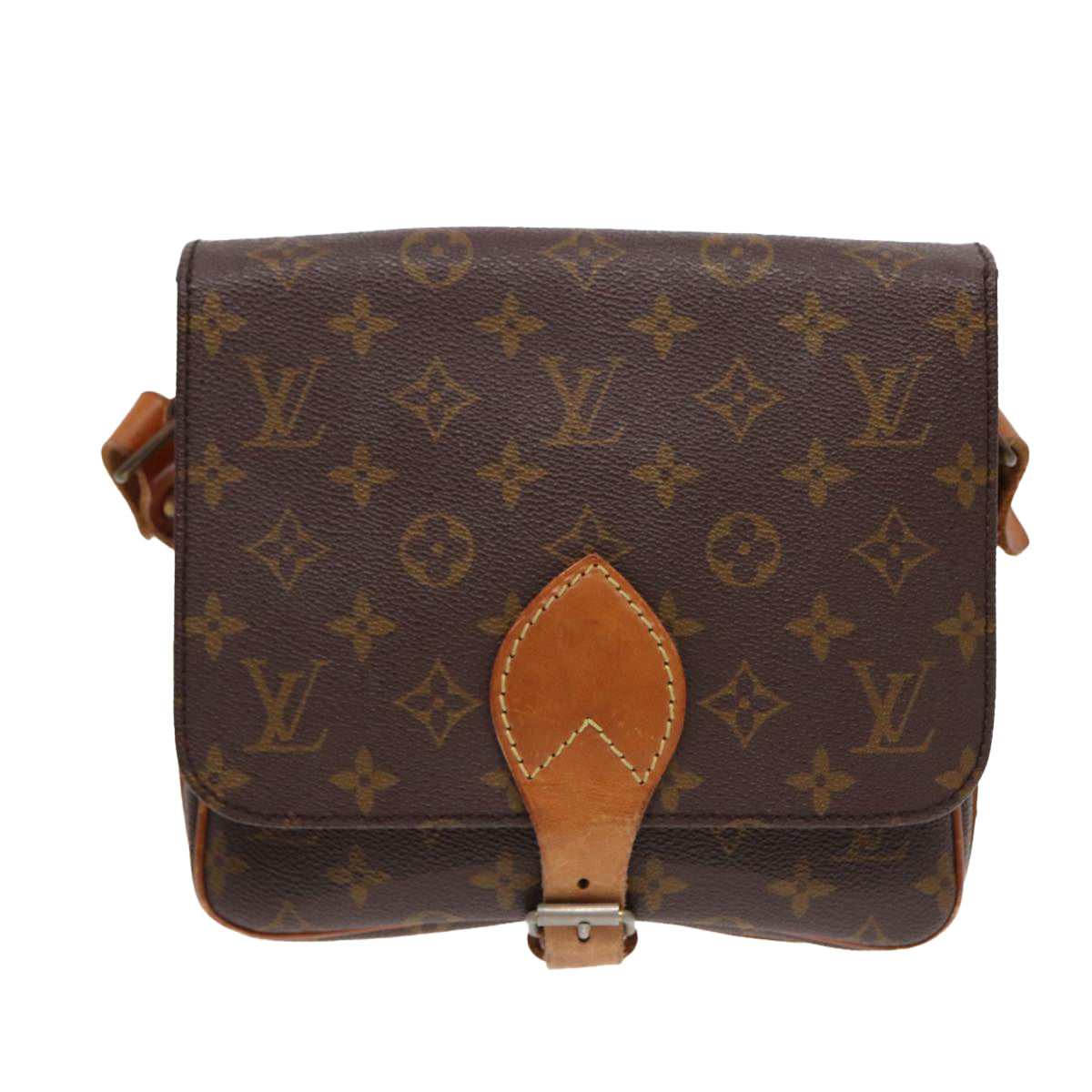 LOUIS VUITTON Monogram Cartouchiere MM Shoulder Bag Vintage M51253 LV 78689