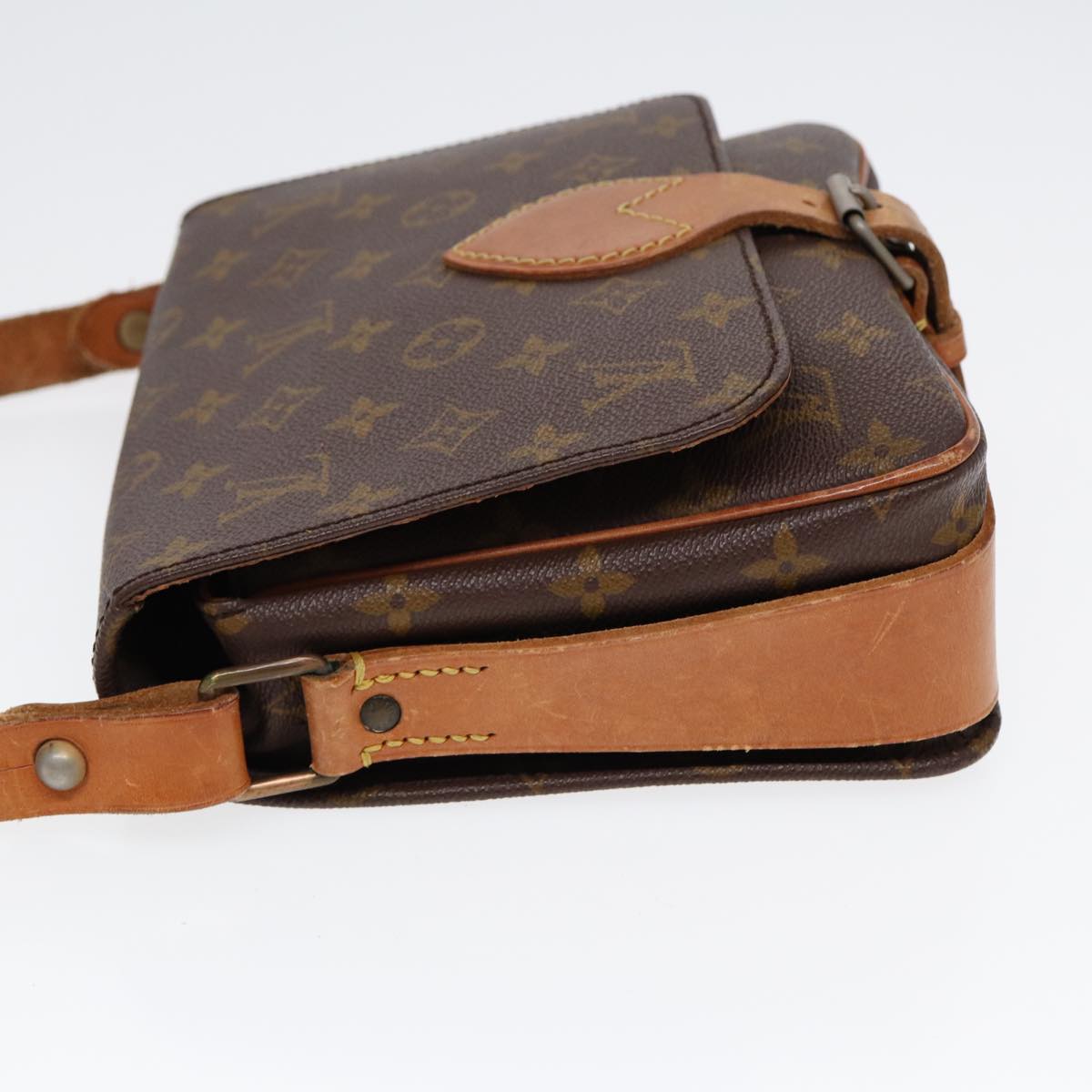 LOUIS VUITTON Monogram Cartouchiere MM Shoulder Bag Vintage M51253 LV 78689
