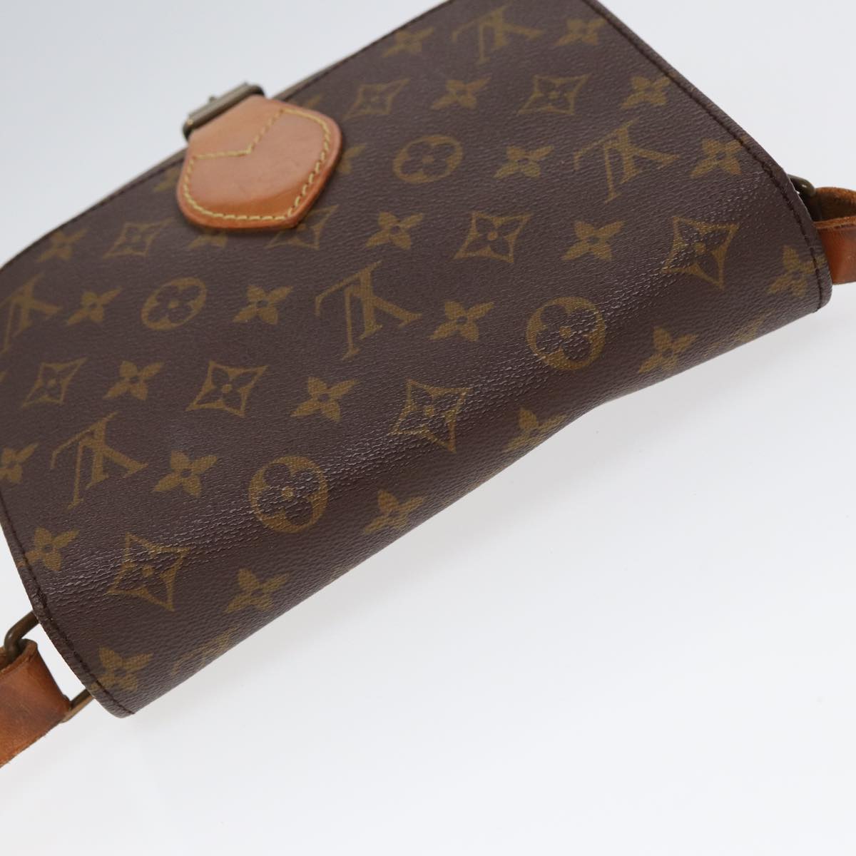 LOUIS VUITTON Monogram Cartouchiere MM Shoulder Bag Vintage M51253 LV 78689