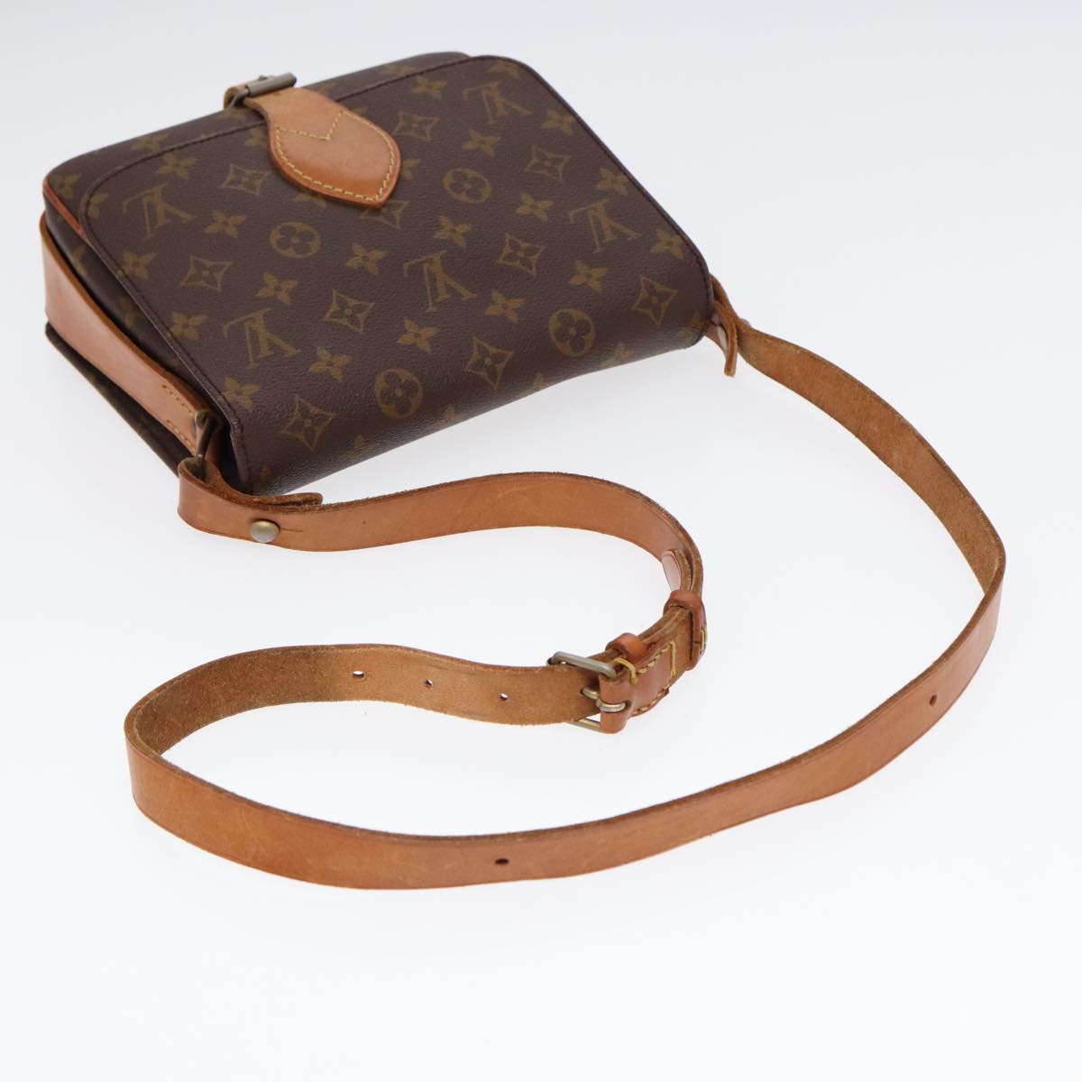 LOUIS VUITTON Monogram Cartouchiere MM Shoulder Bag Vintage M51253 LV 78689