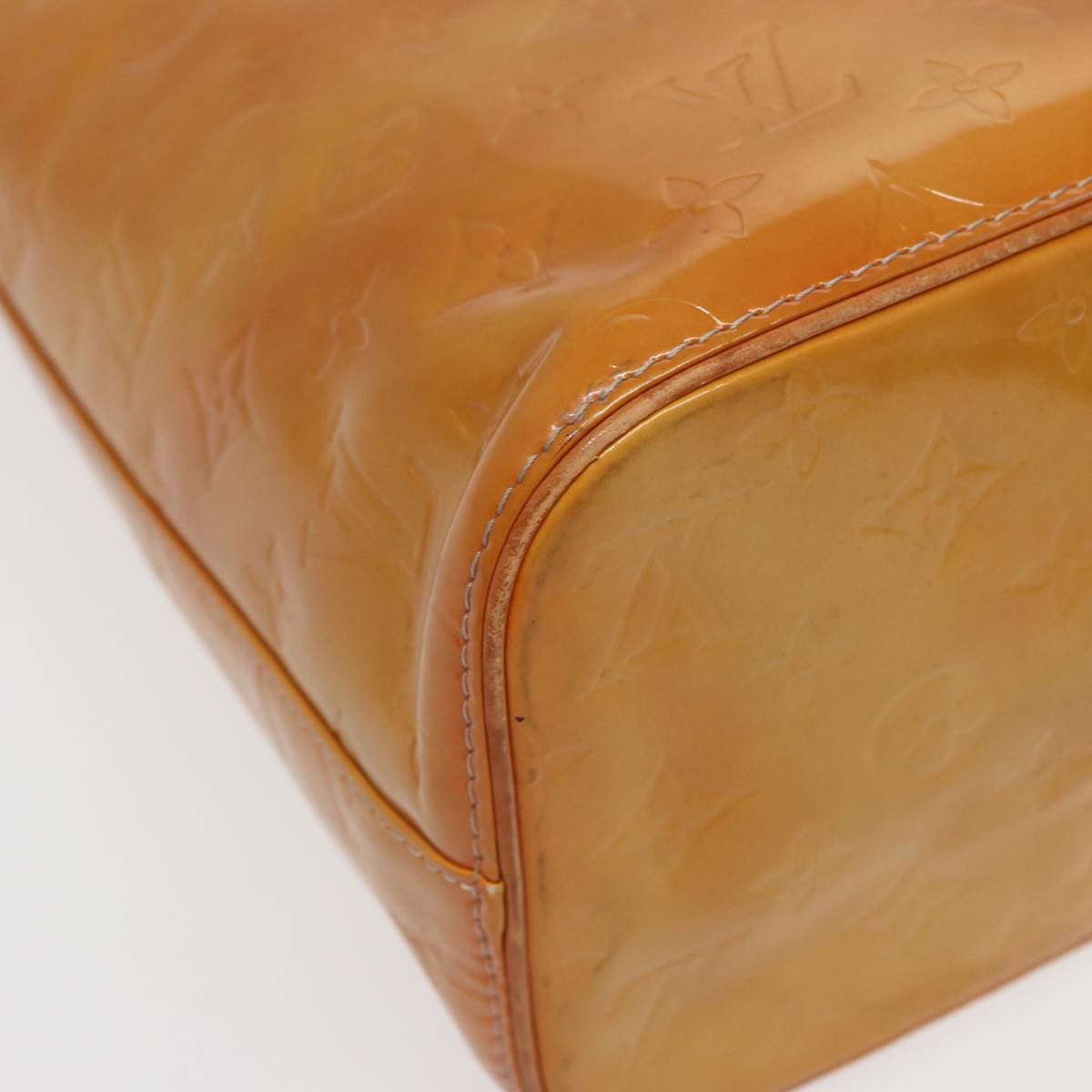 LOUIS VUITTON Monogram Vernis Houston Hand Bag Beige M91004 LV 78703