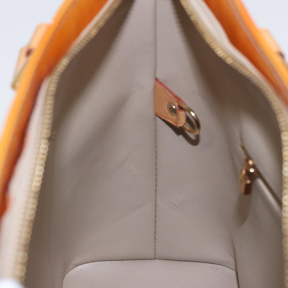 LOUIS VUITTON Monogram Vernis Houston Hand Bag Beige M91004 LV 78703
