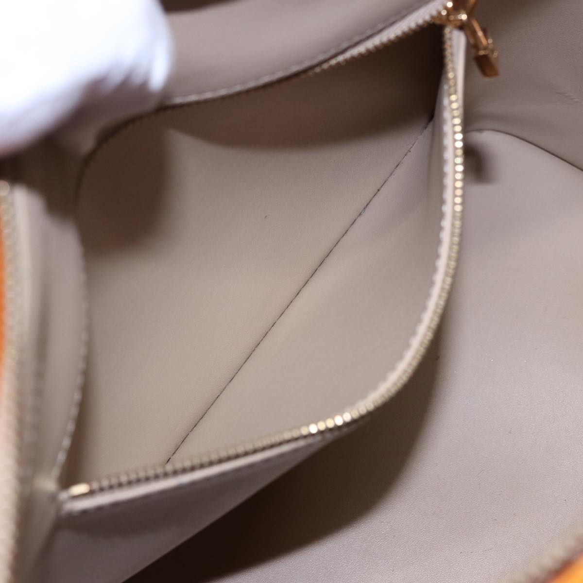 LOUIS VUITTON Monogram Vernis Houston Hand Bag Beige M91004 LV 78703