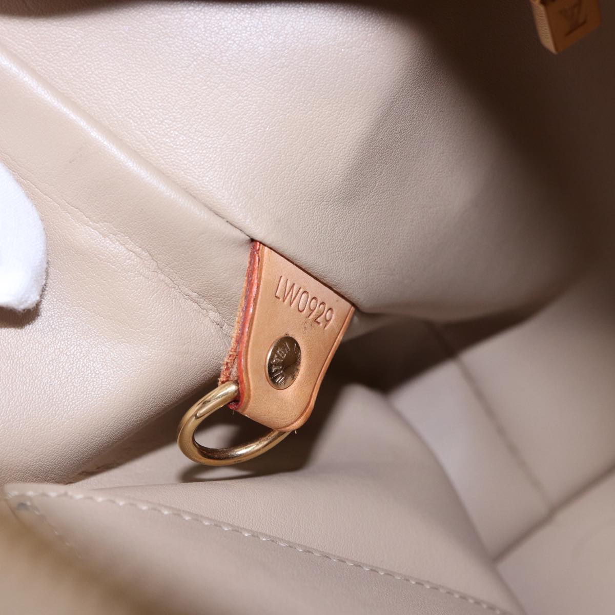LOUIS VUITTON Monogram Vernis Houston Hand Bag Beige M91004 LV 78703