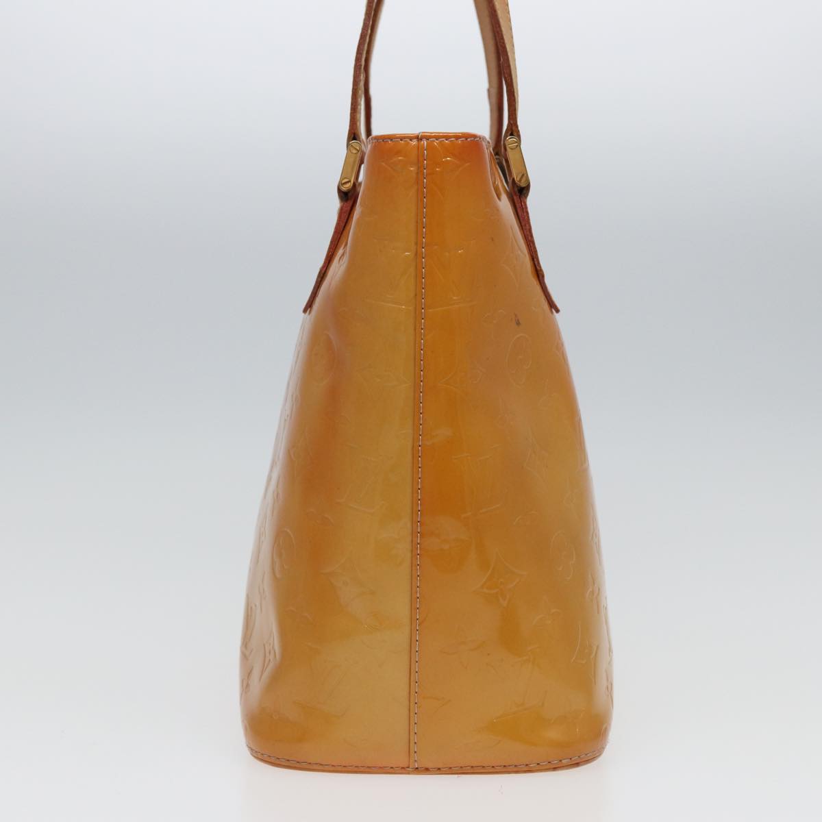 LOUIS VUITTON Monogram Vernis Houston Hand Bag Beige M91004 LV 78703