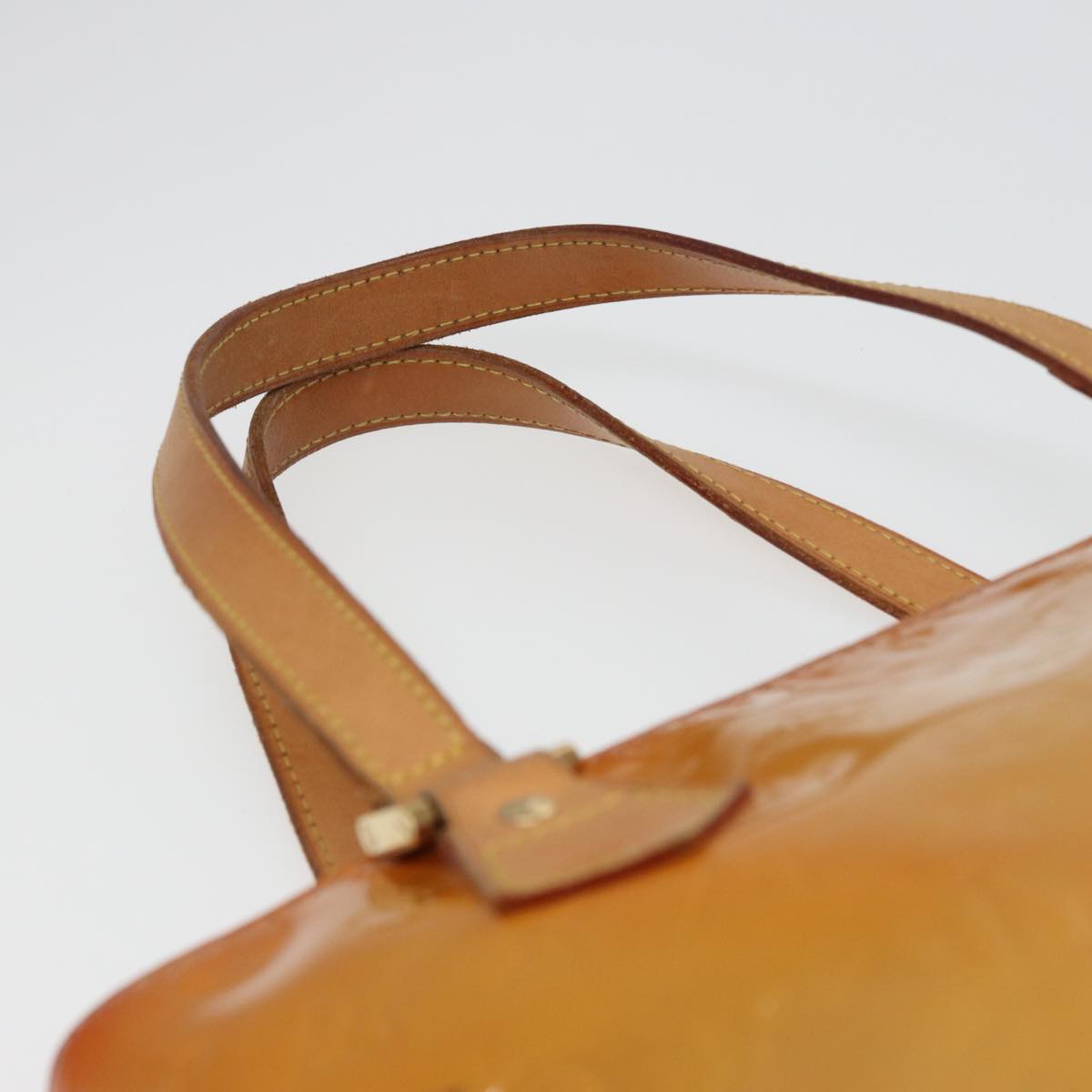 LOUIS VUITTON Monogram Vernis Houston Hand Bag Beige M91004 LV 78703