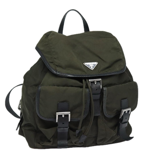 Luxury PradaBackpack Nylon Khaki 78806