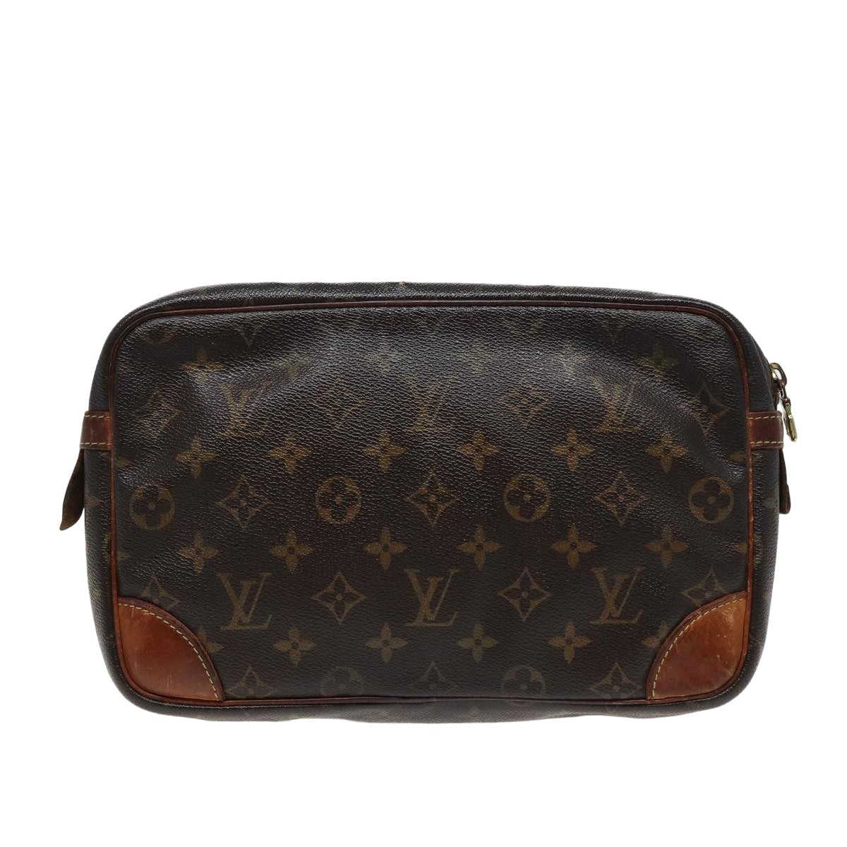 LOUIS VUITTON Monogram Compiegne 28 Clutch Bag M51845 LV 78837