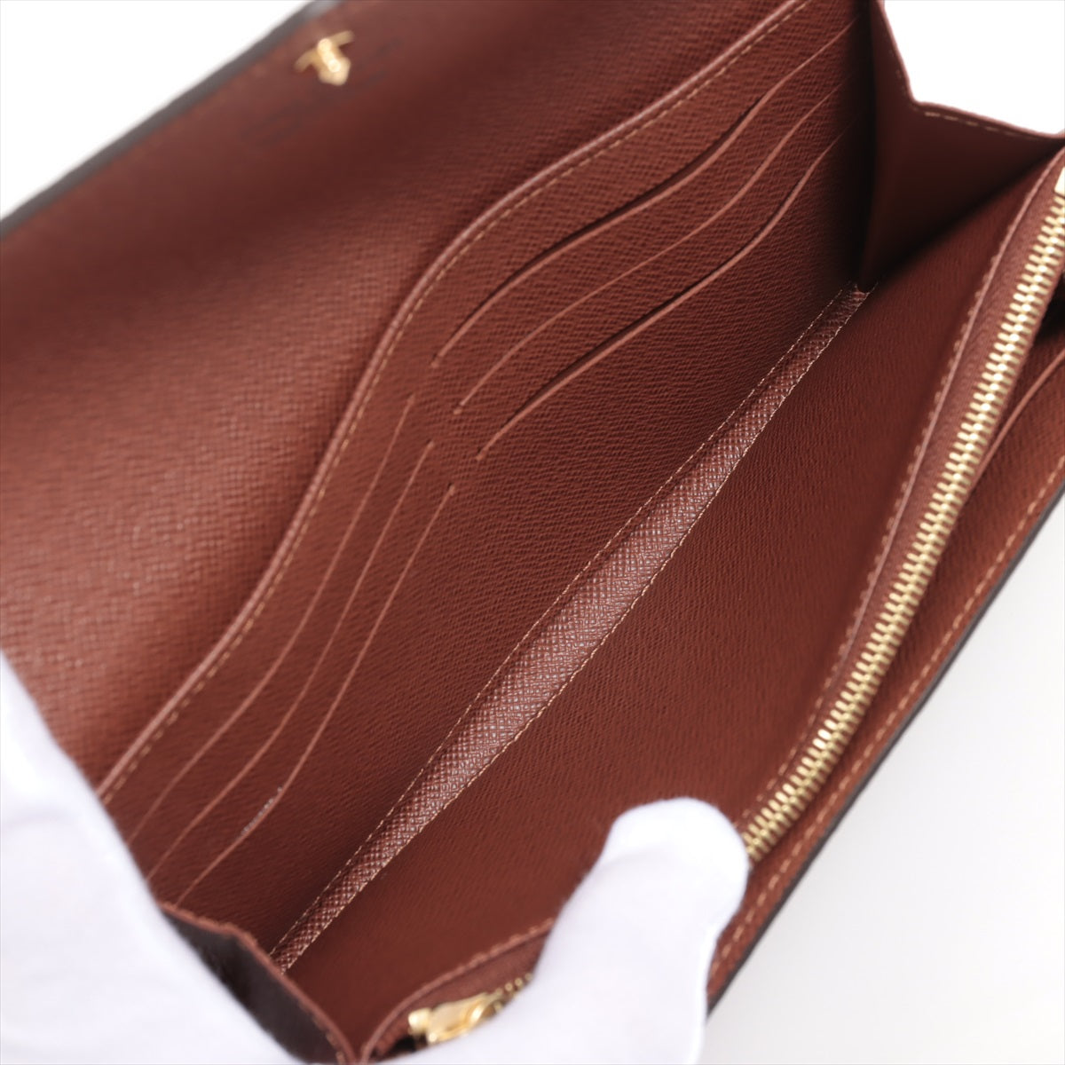 Louis Vuitton Monogram Portefoliosara M60531 Brown Long   Wallet